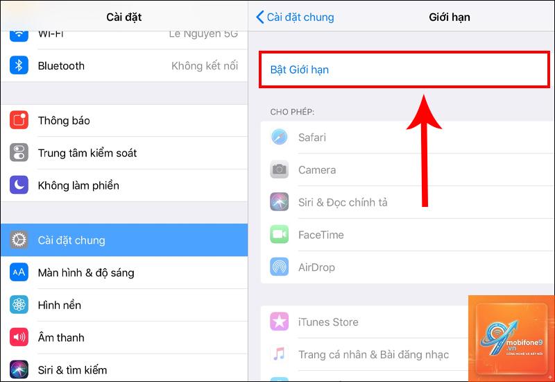 Cách bật giới hạn ứng dụng trên iPad - Hình 4