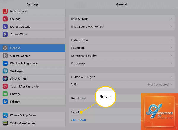 Cách reset iPad - Hình 1