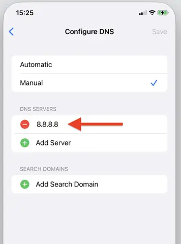 DNS 8.8.8.8 iPhone - Hình 3