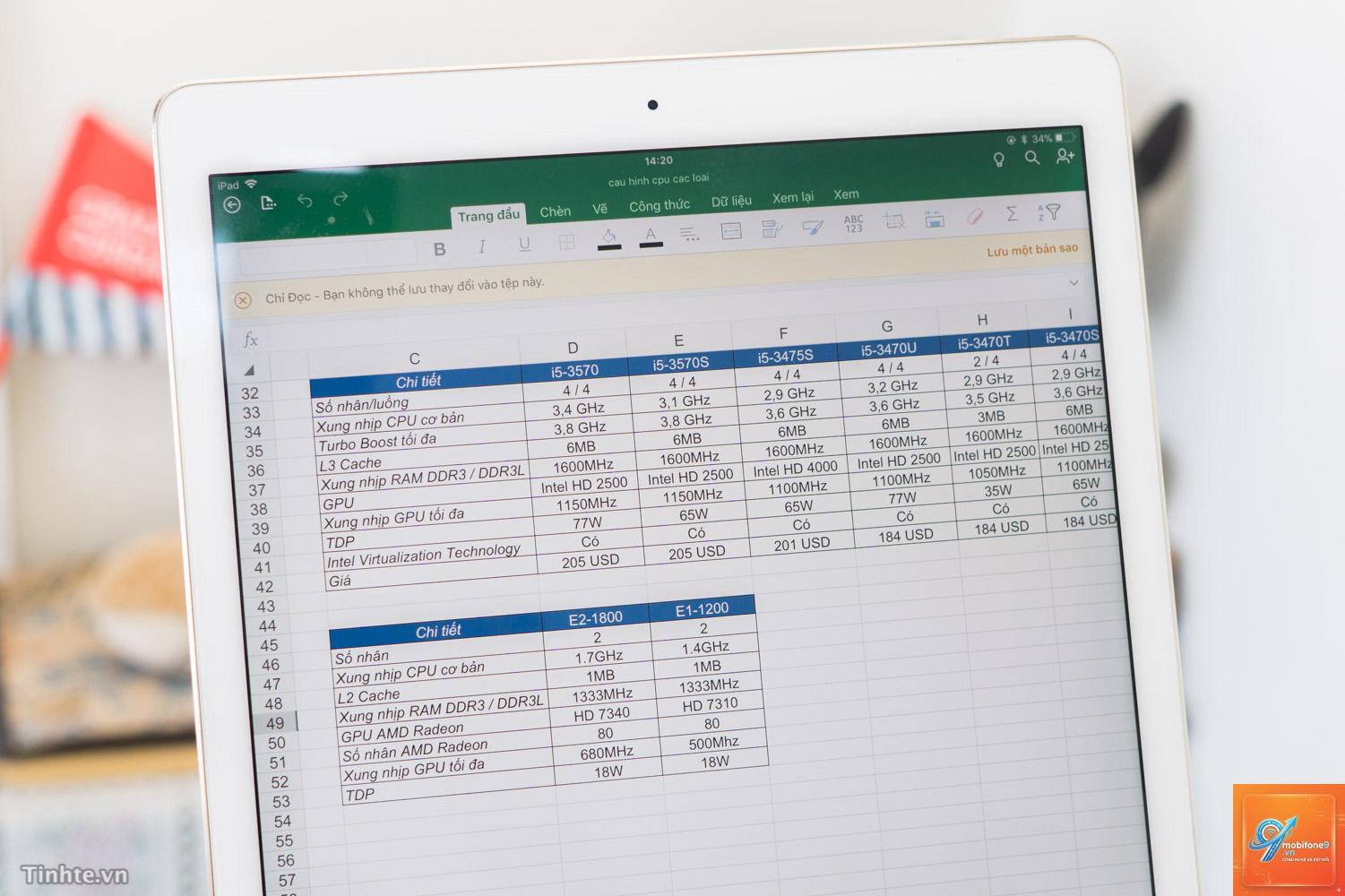 Excel trên iPad có đầy đủ tính năng không - Hình 1