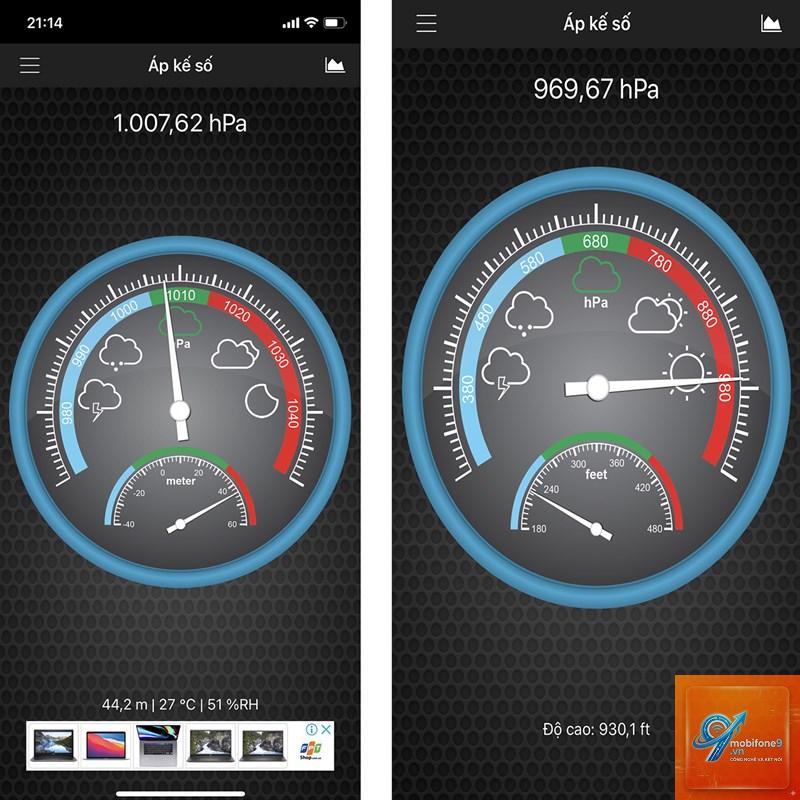 app đo áp suất trên iPhone - Hình 4