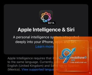 apple intelligence không hỗ trợ ngôn ngữ