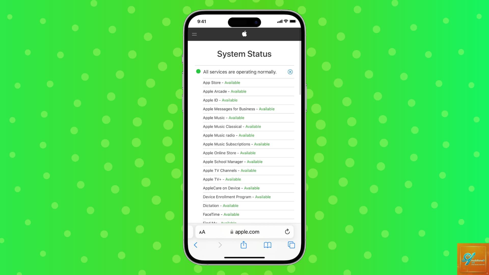 apple system status page là gì - Hình 2