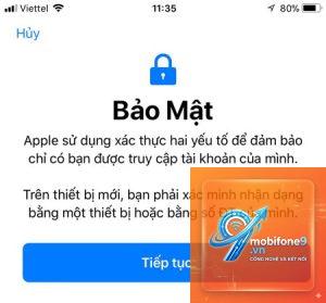 bảo mật iPhone trên iCloud