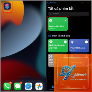 báo sạc đầy pin iPhone