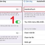 bật AssistiveTouch trên iPhone