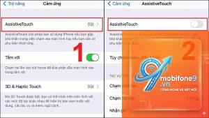 bật AssistiveTouch trên iPhone