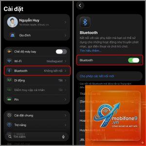 bật Bluetooth trên iPhone