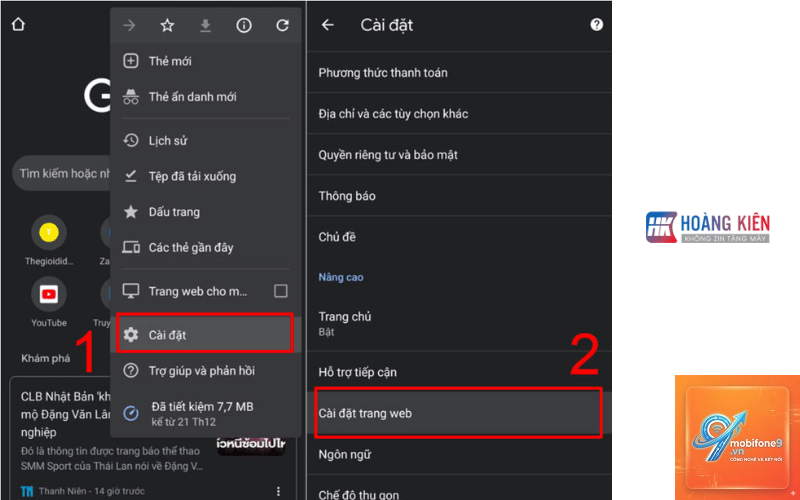 bật JavaScript trên iPhone - Hình 1