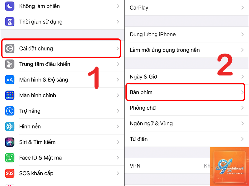 bật bàn phím Telex trên iPhone - Hình 4