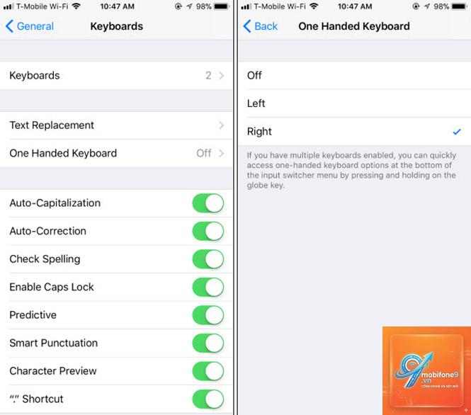 bật bàn phím một tay trên iPhone - Hình 5