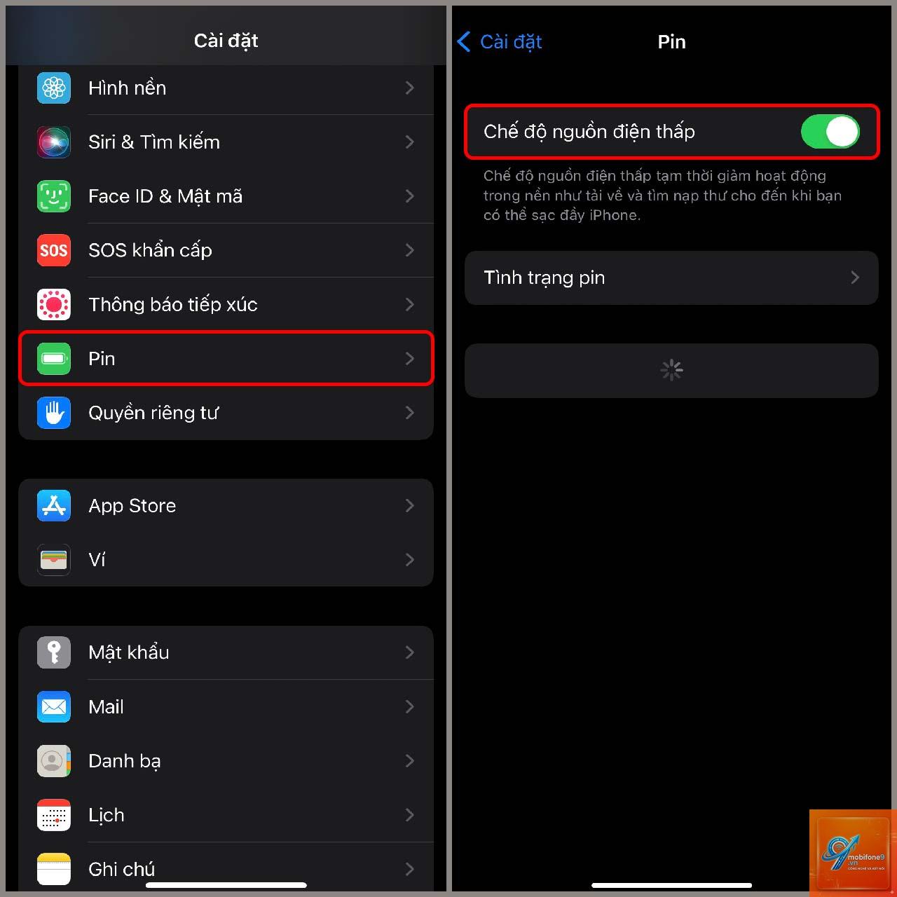 bật chế độ nguồn điện thấp trên iPhone - Hình 1