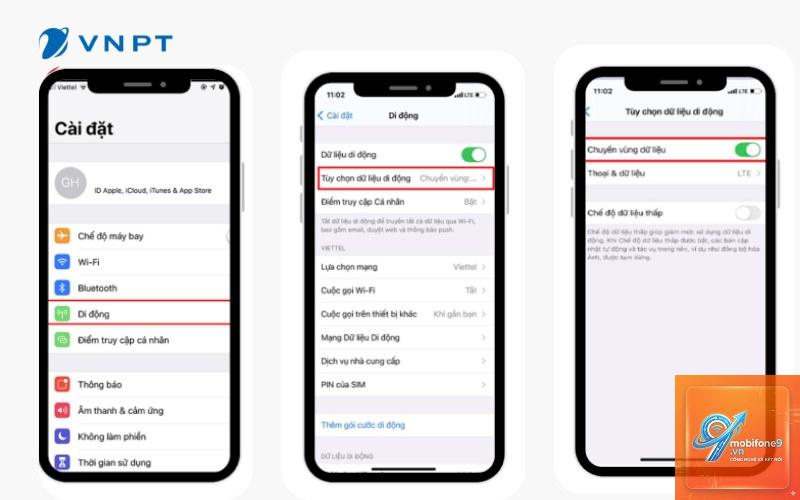 bật chuyển vùng dữ liệu trên iPhone - Hình 2