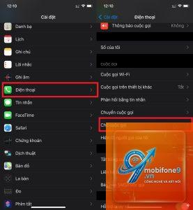 bật cuộc gọi chờ trên iPhone
