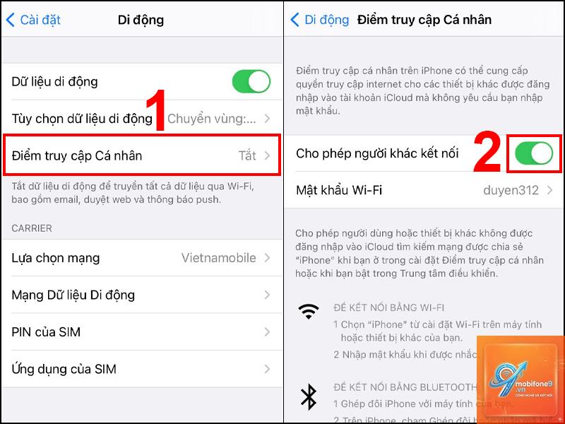bật hotspot cá nhân trên iPhone - Hình 2