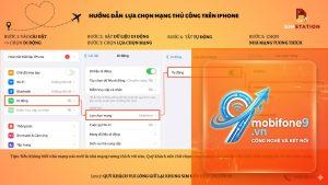 bật lựa chọn mạng thủ công trên iPhone