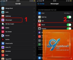 bật micro liên quan iPhone