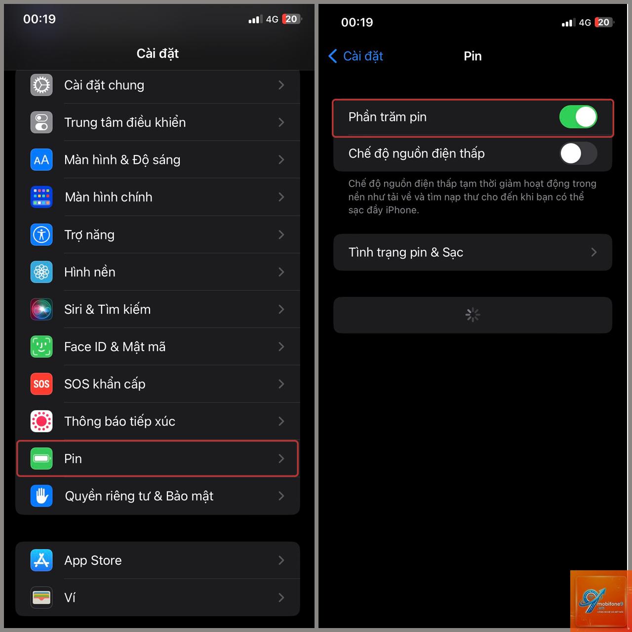 bật phần trăm pin iPhone 12 - Hình 1