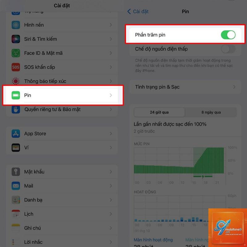 bật phần trăm pin iPhone 14 - Hình 5