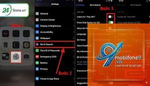 bật phím tắt Siri trên iPhone