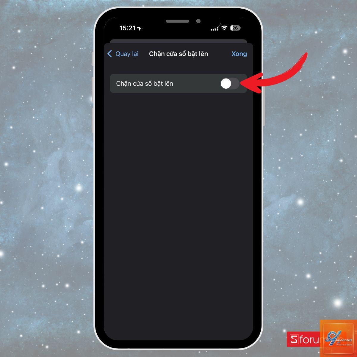 bật pop up trên iPhone - Hình 4
