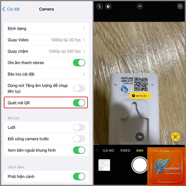 bật quét mã QR trên iPhone - Hình 3
