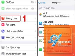 bật thông báo ứng dụng trên iPhone