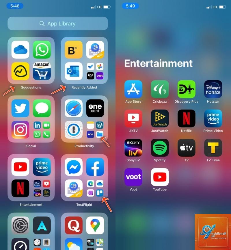bật thư viện ứng dụng trên iPhone - Hình 4