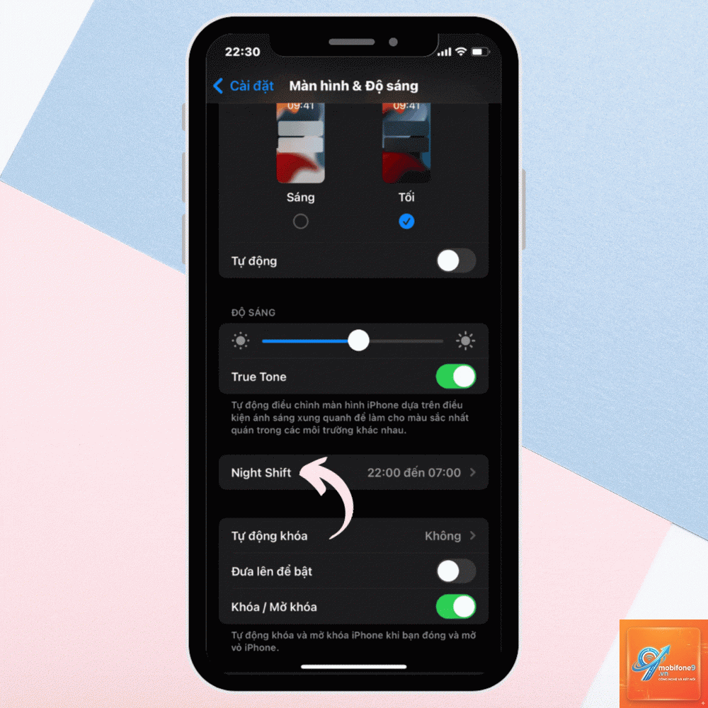 bật tự động điều chỉnh độ sáng iPhone - Hình 2
