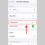 bật tự động khóa màn hình iPhone