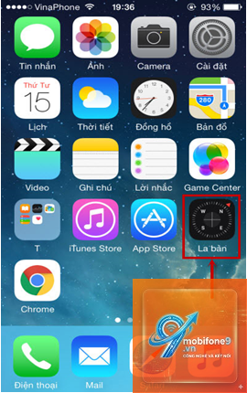 bật ứng dụng la bàn trên iPhone - Hình 3