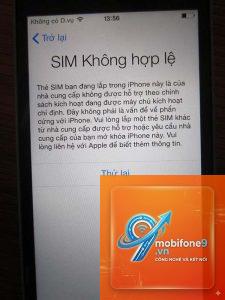 bị khóa mạng iPhone