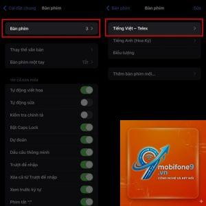 bị lỗi bàn phím tiếng Việt trên iPhone