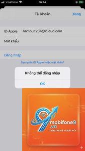 bị lỗi đăng nhập iCloud trên iPhone