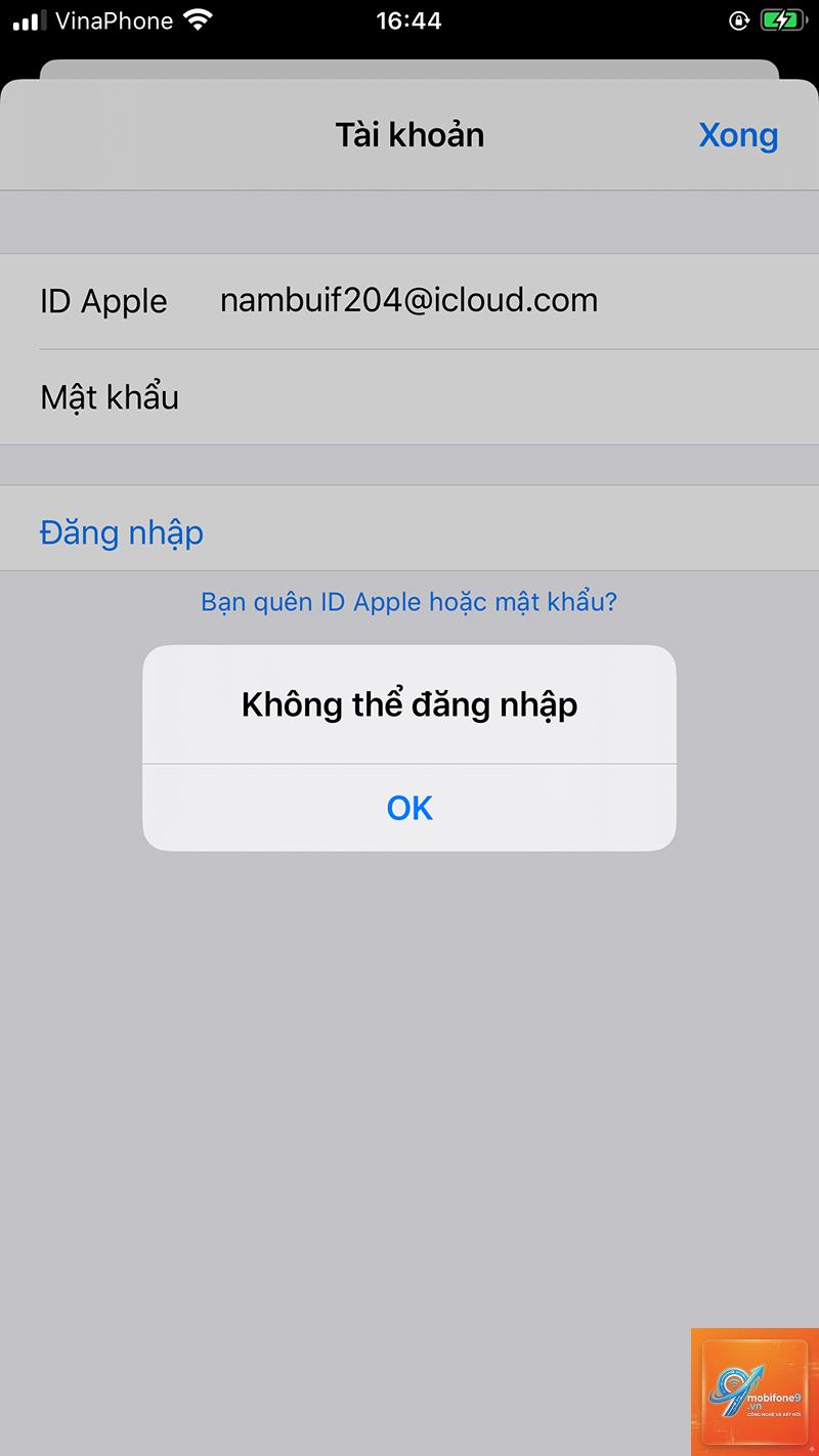 bị lỗi đăng nhập iCloud trên iPhone - Hình 1