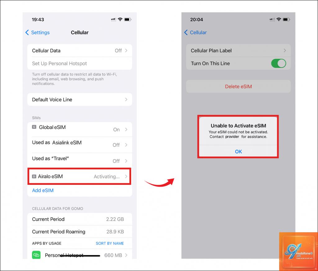 bị lỗi eSIM trên iPhone - Hình 5