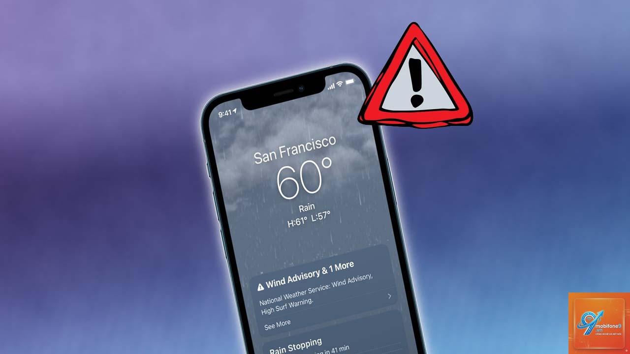 bị lỗi thời tiết trên iPhone - Hình 1