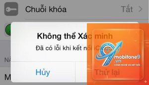 bị lỗi xác minh tài khoản iPhone