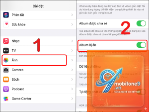 cách ẩn ảnh trên iphone