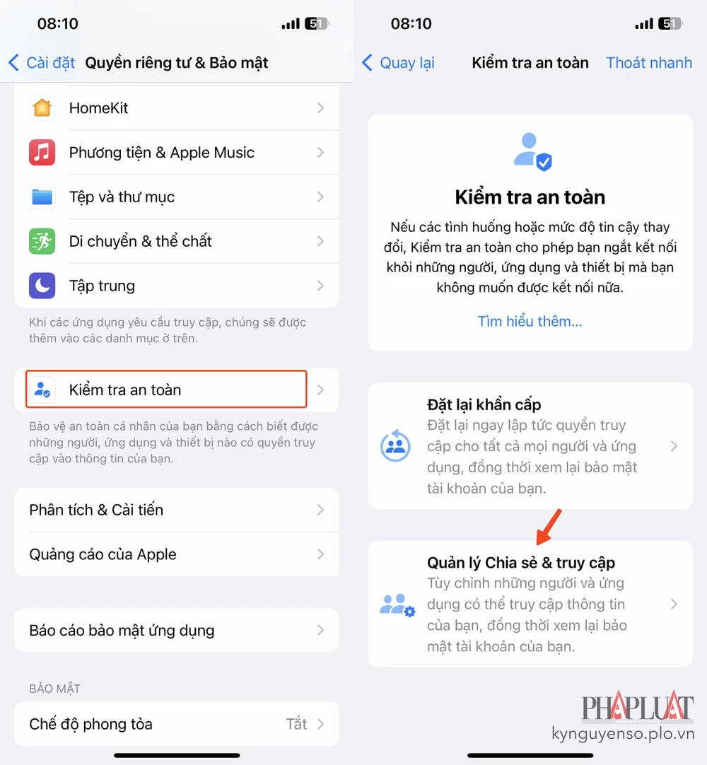 cách bảo mật check in iphone - Hình 3