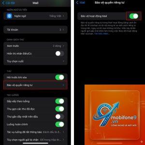 cách bảo mật email bằng iphone