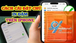 cách bật chữ đậm trên iphone