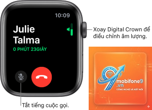 cách bật cuộc gọi trên apple watch