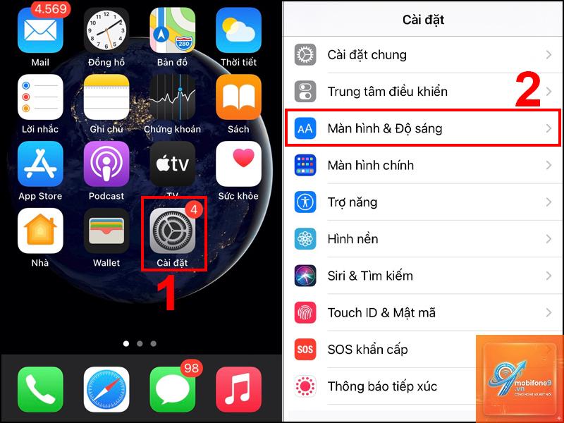cách cài đặt độ sáng trên iPhone - Hình 5