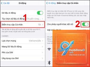 cách cài đặt hotspot trên iPhone