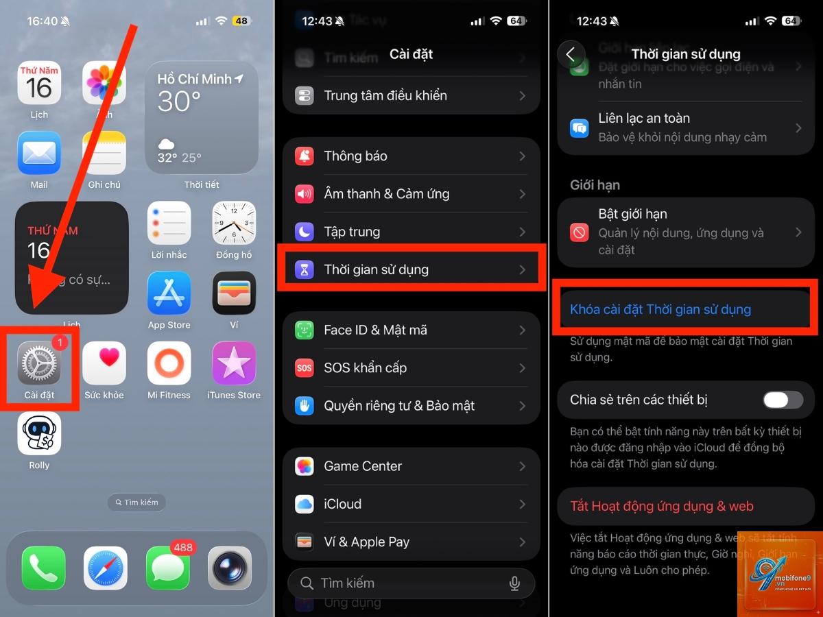 cách cài đặt thời gian sử dụng trên iPhone - Hình 5