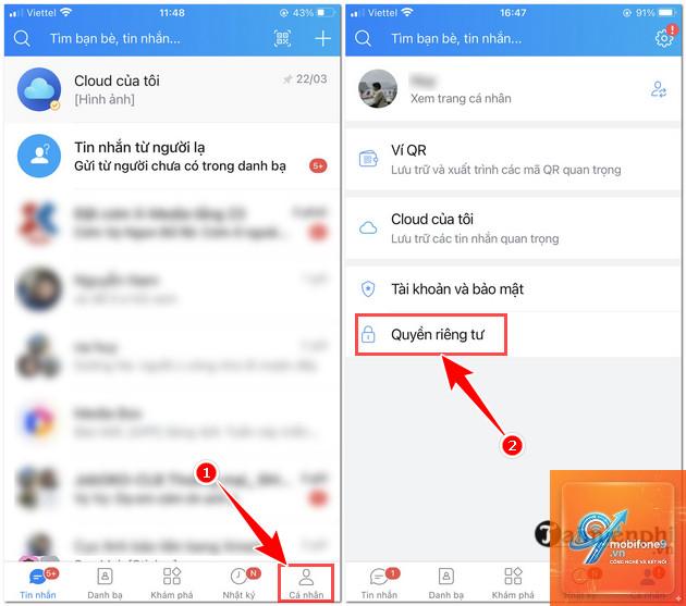 cách chặn người lạ trên zalo iphone - Hình 3