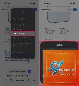 cách chia sẻ bản dịch iphone