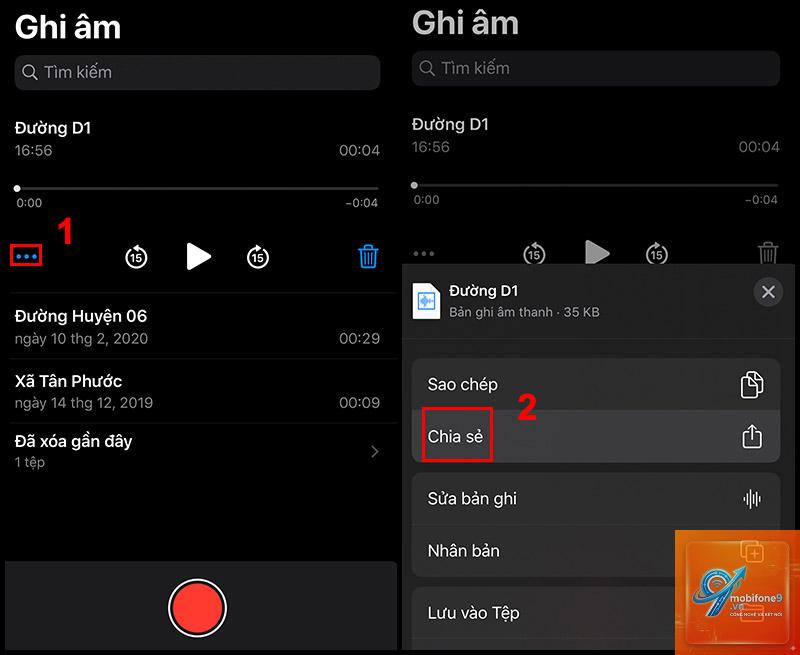 cách chia sẻ ghi âm iphone - Hình 1