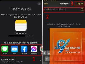 cách chia sẻ ghi chú iphone